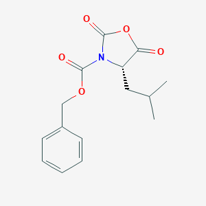 molecular formula C15H17NO5 B145463 (S)-Benzyl 4-isobutyl-2,5-dioxooxazolidine-3-carboxylate CAS No. 125814-24-6