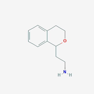 molecular formula C11H15NO B1454633 [2-(3,4-dihydro-1H-isochromen-1-yl)ethyl]amine CAS No. 27797-24-6