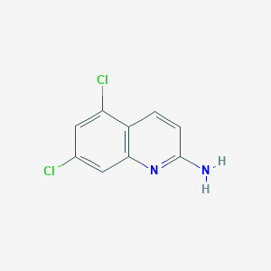 molecular formula C9H6Cl2N2 B1454634 5,7-Dichloroquinolin-2-amine CAS No. 1340437-57-1