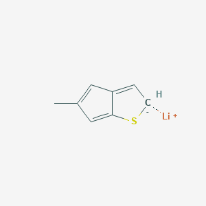 molecular formula C8H7LiS B14546440 lithium;5-methyl-2H-cyclopenta[b]thiophen-2-ide CAS No. 62291-23-0