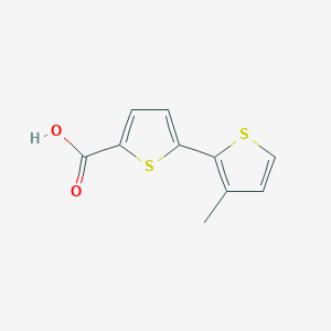 molecular formula C10H8O2S2 B1454647 5-(3-甲基噻吩-2-基)噻吩-2-羧酸 CAS No. 1342606-57-8