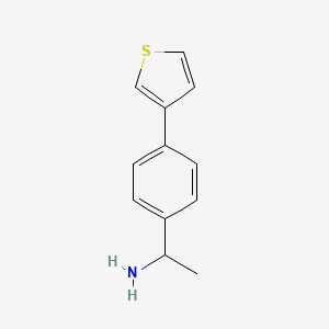 molecular formula C12H13NS B1454648 1-(4-Thiophen-3-ylphenyl)-ethylamine CAS No. 885468-59-7