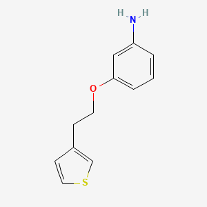 molecular formula C12H13NOS B1454649 3-[2-(Thiophen-3-yl)ethoxy]aniline CAS No. 80627-28-7