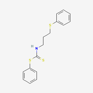 molecular formula C16H17NS3 B14546490 Phenyl [3-(phenylsulfanyl)propyl]carbamodithioate CAS No. 62118-12-1
