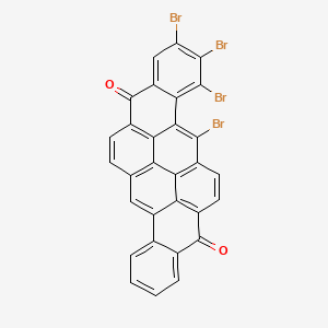 molecular formula C30H10Br4O2 B14546531 8,16-Pyranthrenedione, tetrabromo- CAS No. 61931-61-1