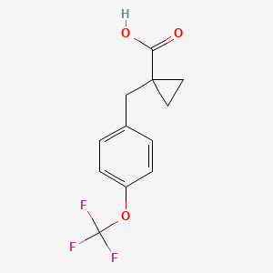 1-{[4-(Trifluoromethoxy)phenyl]methyl}cyclopropane-1-carboxylic acid