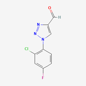 1-(2-chloro-4-fluorophenyl)-1H-1,2,3-triazole-4-carbaldehyde