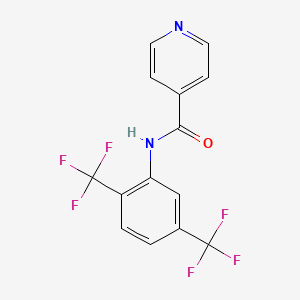 molecular formula C14H8F6N2O B14546616 N-[2,5-Bis(trifluoromethyl)phenyl]pyridine-4-carboxamide CAS No. 62315-17-7