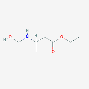 molecular formula C7H15NO3 B14546667 Ethyl 3-[(hydroxymethyl)amino]butanoate CAS No. 62230-18-6