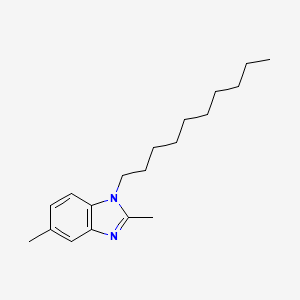 molecular formula C19H30N2 B14546679 1-Decyl-2,5-dimethyl-1H-benzimidazole CAS No. 62316-64-7