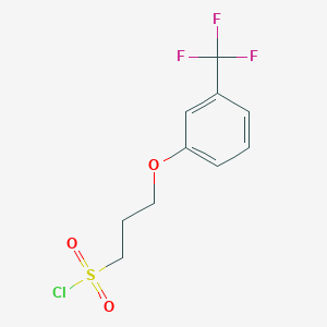 molecular formula C10H10ClF3O3S B1454675 3-[3-(Trifluoromethyl)phenoxy]propane-1-sulfonyl chloride CAS No. 1340078-21-8