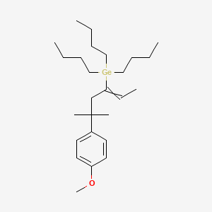 molecular formula C26H46GeO B14546755 Tributyl[5-(4-methoxyphenyl)-5-methylhex-2-en-3-yl]germane CAS No. 62262-91-3