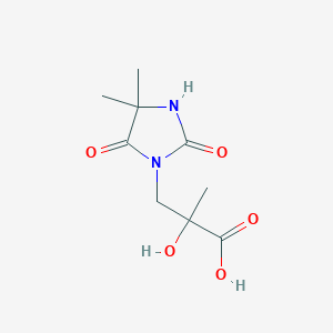 molecular formula C9H14N2O5 B1454678 3-(4,4-Dimethyl-2,5-dioxoimidazolidin-1-yl)-2-hydroxy-2-methylpropanoic acid CAS No. 1342524-14-4