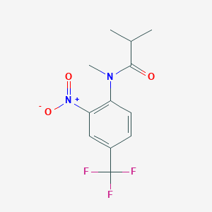 molecular formula C12H13F3N2O3 B14546909 N,2-Dimethyl-N-[2-nitro-4-(trifluoromethyl)phenyl]propanamide CAS No. 61803-16-5