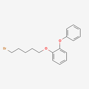 molecular formula C17H19BrO2 B14546931 1-[(5-Bromopentyl)oxy]-2-phenoxybenzene CAS No. 62232-86-4