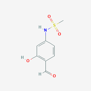 molecular formula C8H9NO4S B14546937 N-(4-Formyl-3-hydroxyphenyl)methanesulfonamide CAS No. 62119-75-9