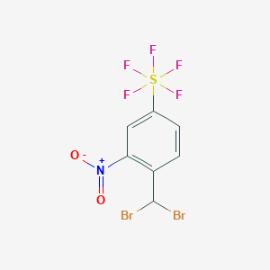 1-Nitro-2-dibromomethyl-5-(pentafluorosulfanyl)benzene