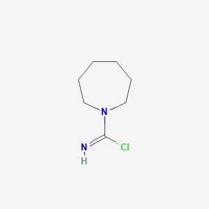 molecular formula C7H13ClN2 B14546990 Azepane-1-carboximidoyl chloride CAS No. 62295-87-8