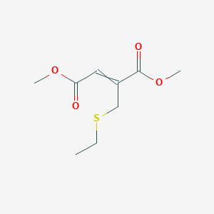 molecular formula C9H14O4S B14547024 Dimethyl 2-[(ethylsulfanyl)methyl]but-2-enedioate CAS No. 61784-45-0