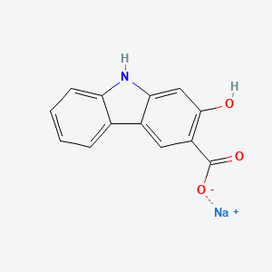 molecular formula C13H8NNaO3 B14547025 Sodium 2-hydroxy-9H-carbazole-3-carboxylate CAS No. 61702-45-2