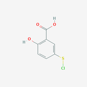 molecular formula C7H5ClO3S B14547044 5-(Chlorosulfanyl)-2-hydroxybenzoic acid CAS No. 62176-14-1
