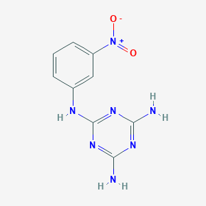 molecular formula C9H9N7O2 B14547052 N~2~-(3-Nitrophenyl)-1,3,5-triazine-2,4,6-triamine CAS No. 61912-35-4