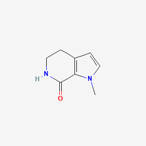 molecular formula C8H10N2O B1454706 1-methyl-1H,4H,5H,6H,7H-pyrrolo[2,3-c]pyridin-7-one CAS No. 1311315-25-9