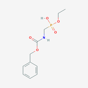 molecular formula C11H16NO5P B14547113 Ethyl hydrogen ({[(benzyloxy)carbonyl]amino}methyl)phosphonate CAS No. 61937-73-3