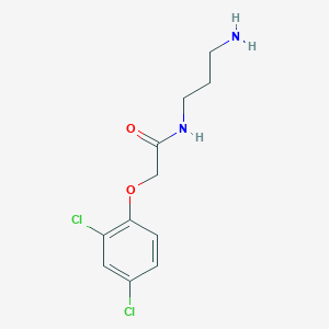 molecular formula C11H14Cl2N2O2 B14547131 Acetamide, N-(3-aminopropyl)-2-(2,4-dichlorophenoxy)- CAS No. 61999-70-0