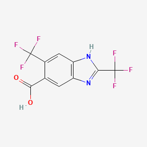 molecular formula C10H4F6N2O2 B1454715 2,5-Bis(trifluoromethyl)-1H-benzimidazolyl-6-carboxylic acid CAS No. 1309602-77-4