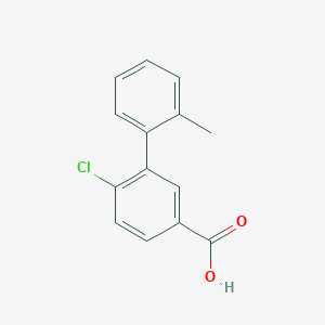 molecular formula C14H11ClO2 B1454721 4-Chloro-3-(2-methylphenyl)benzoic acid CAS No. 1261969-09-8