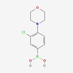 molecular formula C10H13BClNO3 B1454722 3-Chloro-4-morpholinophenylboronic acid CAS No. 1426246-59-4