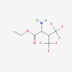 molecular formula C7H9F6NO2 B1454724 Ethyl 4,4,4,4',4',4'-hexafluoro-DL-valinate CAS No. 78185-92-9