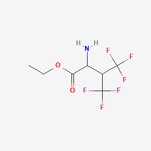 molecular formula C7H9F6NO2 B1454724 Ethyl 2-amino-4,4,4-trifluoro-3-(trifluoromethyl)butyrate CAS No. 78185-92-9