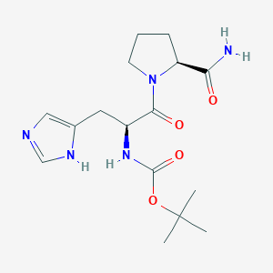 tert-Butyl ((S)-1-((S)-2-carbamoylpyrrolidin-1-yl)-3-(1H-imidazol-4-yl)-1-oxopropan-2-yl)carbamate
