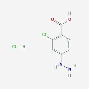2-Chloro-4-hydrazinylbenzoic acid hydrochloride