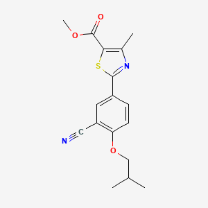 molecular formula C17H18N2O3S B1454730 Methyl 2-(3-cyano-4-isobutoxyphenyl)-4-methylthiazole-5-carboxylate CAS No. 923942-34-1