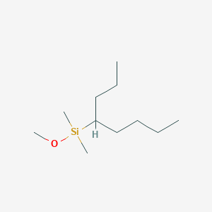 molecular formula C11H26OSi B14547303 Methoxy(dimethyl)(octan-4-yl)silane CAS No. 61753-24-0