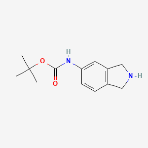 molecular formula C13H18N2O2 B1454732 (2,3-Dihydro-1h-isoindol-5-yl)carbamic acid tert-butyl ester CAS No. 1093230-98-8