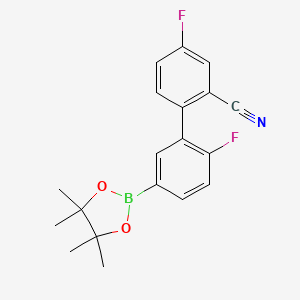 2',4-Difluoro-5'-(4,4,5,5-tetramethyl-1,3,2-dioxaborolan-2-yl)-[1,1'-biphenyl]-2-carbonitrile