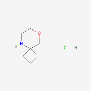 molecular formula C7H14ClNO B1454735 8-Oxa-5-azaspiro[3.5]nonane hydrochloride CAS No. 1147107-82-1