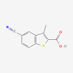 molecular formula C11H7NO2S B1454736 5-Cyano-3-methyl-1-benzothiophene-2-carboxylic acid CAS No. 1803600-86-3