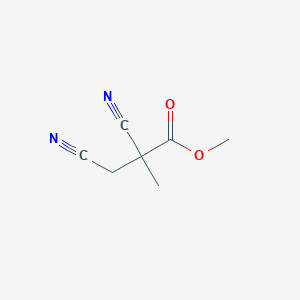 molecular formula C7H8N2O2 B14547385 Methyl 2,3-dicyano-2-methylpropanoate CAS No. 61760-63-2