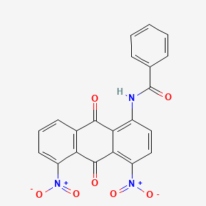 molecular formula C21H11N3O7 B14547418 Benzamide, N-(9,10-dihydro-4,5-dinitro-9,10-dioxo-1-anthracenyl)- CAS No. 61907-30-0
