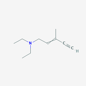 molecular formula C10H17N B14547456 N,N-diethyl-3-methylpent-2-en-4-yn-1-amine CAS No. 61753-35-3