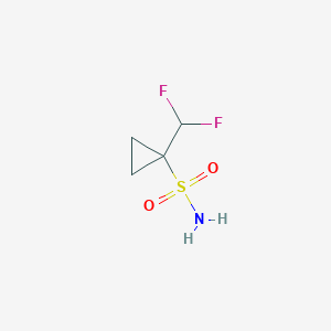 molecular formula C4H7F2NO2S B1454755 1-(Difluoromethyl)cyclopropane-1-sulfonamide CAS No. 1360828-86-9