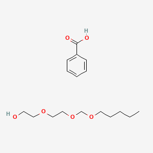 molecular formula C17H28O6 B14547583 Benzoic acid;2-[2-(pentoxymethoxy)ethoxy]ethanol CAS No. 62254-49-3
