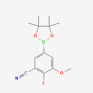 2-Fluoro-3-methoxy-5-(4,4,5,5-tetramethyl-1,3,2-dioxaborolan-2-yl)benzonitrile