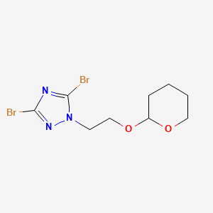 1H-1,2,4-Triazole, 3,5-dibromo-1-[2-[(tetrahydro-2H-pyran-2-yl)oxy]ethyl]-
