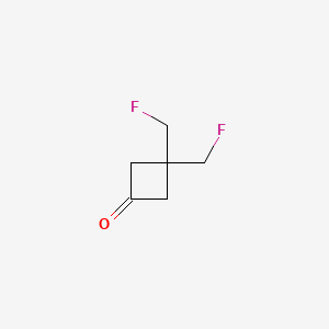molecular formula C6H8F2O B1454767 3,3-Bis(fluoromethyl)cyclobutan-1-one CAS No. 1398570-16-5